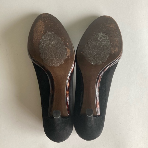 Stuart Weitzman Black Suede Genuine Leather Pumps size 10 - Picture 11 of 15